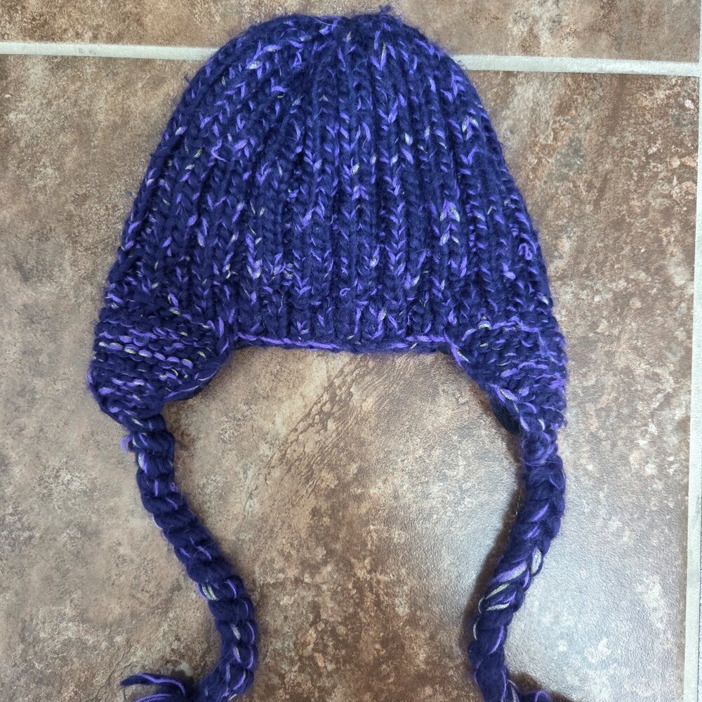 Purple Bula Knit Beanie - One Size